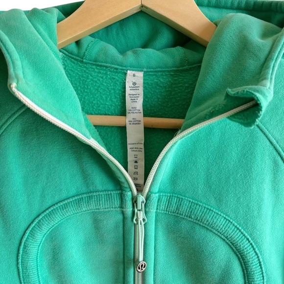 Lululemon Scuba Hoodie Size 8 Green Minty - Picture 5 of 12